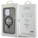 Kryt Guess RING STAND SCRIPT GLITTER iPhone 15 Pro Max černý