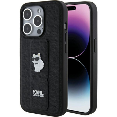 Kryt Karl Lagerfeld CHOUPETTE PINS pro iPhone 15 Pro černý