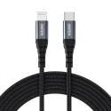 Choetech IP0039 USB-C / Lightning MFi cable, 1.2m long - black