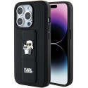 Kryt Karl Lagerfeld KARL&CHOUPETTE Gripstand iPhone 15 Pro černý