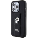 Kryt Karl Lagerfeld KARL&CHOUPETTE Gripstand iPhone 15 Pro černý