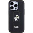 Kryt Karl Lagerfeld KARL&CHOUPETTE Gripstand iPhone 15 Pro černý