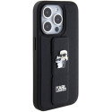 Kryt Karl Lagerfeld KARL&CHOUPETTE Gripstand iPhone 15 Pro černý