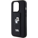 Kryt Karl Lagerfeld KARL&CHOUPETTE Gripstand iPhone 15 Pro černý