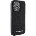 Kryt Karl Lagerfeld QUILTED K Pattern iPhone 15 Pro černý