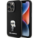 Kryt Karl Lagerfeld IKONIK Metal Pin iPhone 15 Pro černý