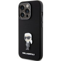 Kryt Karl Lagerfeld IKONIK Metal Pin iPhone 15 Pro černý