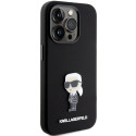 Kryt Karl Lagerfeld IKONIK Metal Pin iPhone 15 Pro černý