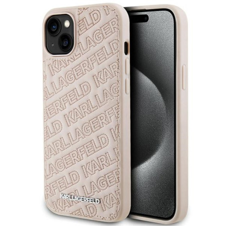 Kryt Karl Lagerfeld QUILTED K Pattern pro iPhone 15 Plus/14 Plus – r