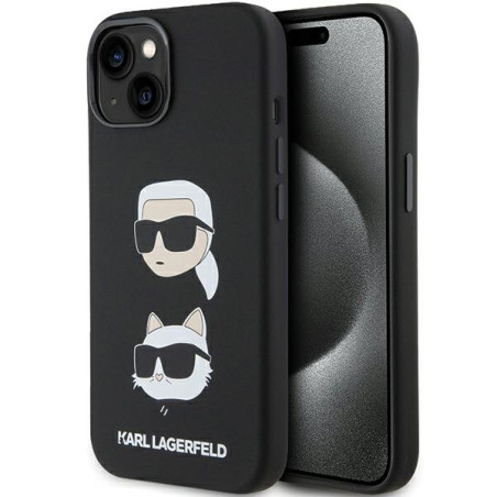 Kryt Karl Lagerfeld SILICONE Karl&Choupette pro iPhone 15 Plus