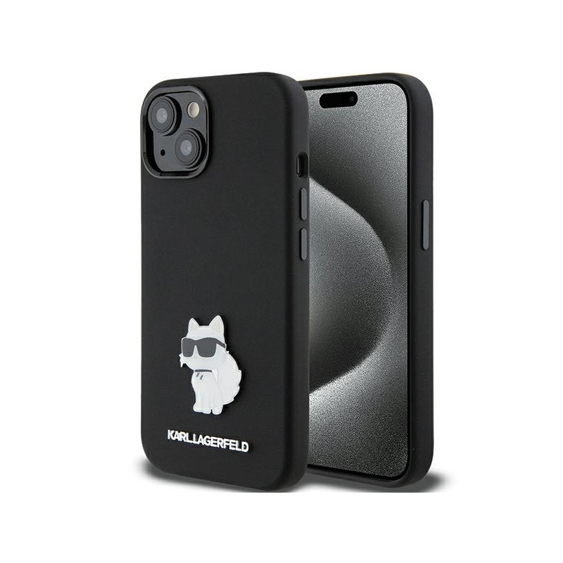 Pouzdro Karl Lagerfeld CHOUPETTE pro iPhone 15 Plus / 14 Plus - černé