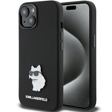 Pouzdro Karl Lagerfeld CHOUPETTE iPhone 15 Plus/14 Plus černé