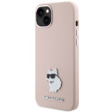 Pouzdro Karl Lagerfeld CHOUPETTE pro iPhone 15 Plus / 14 Plus - růžo