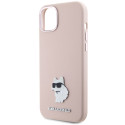 Pouzdro Karl Lagerfeld CHOUPETTE pro iPhone 15 Plus / 14 Plus - růžo