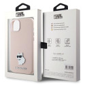 Pouzdro Karl Lagerfeld CHOUPETTE pro iPhone 15 Plus / 14 Plus - růžo