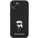 Kryt Karl Lagerfeld IKONIK Metal iPhone 15 Plus - černý