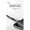 Kabel Joyroom Sharp Series S-M411 USB-A / micro USB 3A 1,2 m s indikátorem nabíjení - černý