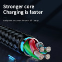 Kabel Joyroom Sharp Series S-M411 USB-A / micro USB 3A 2 m s indikátorem nabíjení - černý