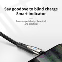 Kabel Joyroom Sharp Series S-M411 USB-A / micro USB 3A 2 m s indikátorem nabíjení - černý