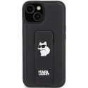 Kryt Karl Lagerfeld Gripstand Saffiano pro iPhone 15 černý