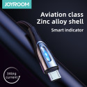 Kabel Joyroom Sharp Series S-M411 USB-A / micro USB 3A 2 m s indikátorem nabíjení - černý