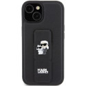 Kryt Karl Lagerfeld Gripstand Saffiano iPhone 15 - black