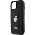 Kryt Karl Lagerfeld Gripstand Saffiano iPhone 15 - black