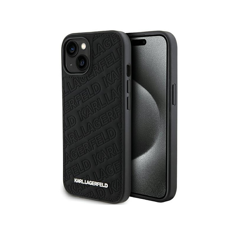 Pouzdro Karl Lagerfeld QUILTED K pro iPhone 15 - černé