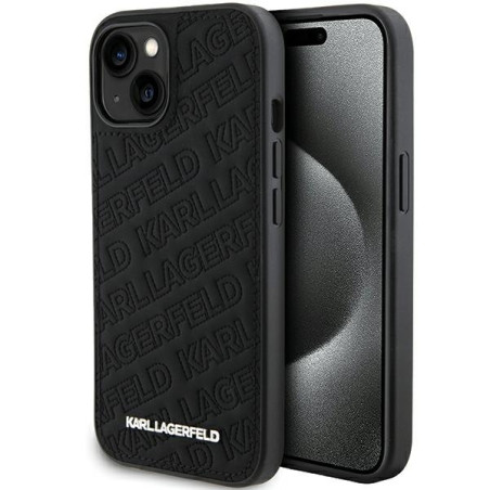 Pouzdro Karl Lagerfeld QUILTED K pro iPhone 15 - černé