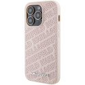 Kryt Karl Lagerfeld QUILTED K Pattern iPhone 15 Pro Max - růžový