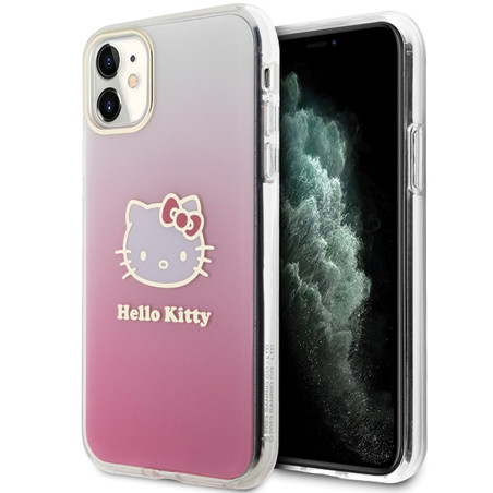 Kryt Hello Kitty IML Gradient iPhone 11 / XR - růžový