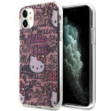 Kryt Hello Kitty IML Tags Graffiti iPhone 11/XR - růžový