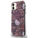 Kryt Hello Kitty IML Tags Graffiti iPhone 11/XR - růžový