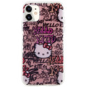 Kryt Hello Kitty IML Tags Graffiti iPhone 11/XR - růžový