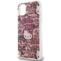 Kryt Hello Kitty IML Tags Graffiti iPhone 11/XR - růžový