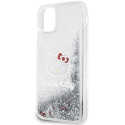 Kryt Hello Kitty Liquid Glitter iPhone 11 / XR – stříbrná