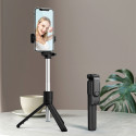 Selfie tyč WRY1S teleskopický stativ 0,7 m pro telefon - černá