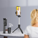 Selfie tyč WRY1S teleskopický stativ 0,7 m pro telefon - černá