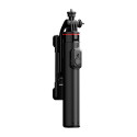 Selfie stick WC13YDS telescopic tripod 1.3m with double lamp and phone holder - black