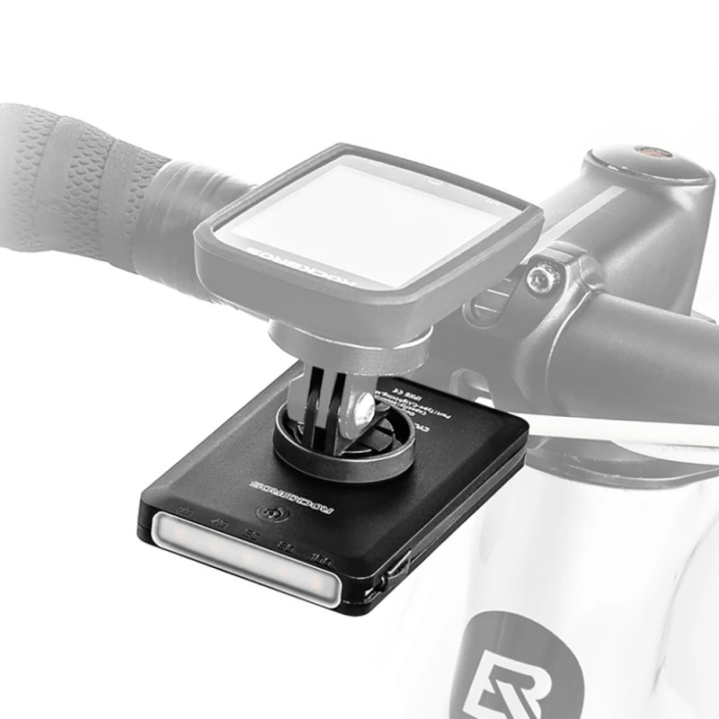 Přední světlo na kolo Rockbros JP008 pro počítadlo s powerbankou 5000mAh 150lm IPX6 - černé