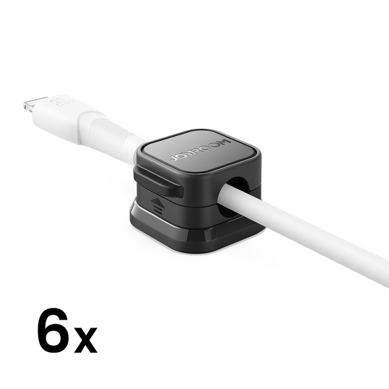 Magnetický organizér kabelů Joyroom JR-ZS368 (6 ks) - černý