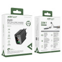 Acefast A78 Charger Network GaN USB-A / USB-C PD 20W - Black