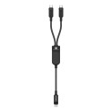 Acefast C5 USB-C - USB-C / USB-C 2in1 100W 480Mb/s cable - black