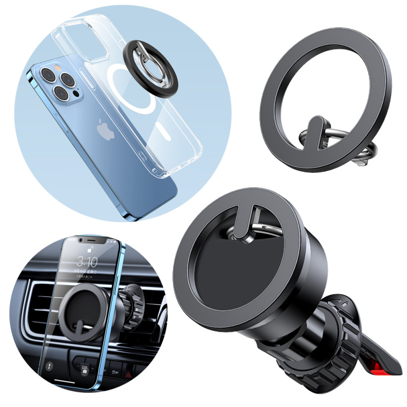 JOYROOM JR-ZS294 3v1 Sada MagSafe stojánku, držáku na palubní desku/do ventilace, bez nabíjení, černý