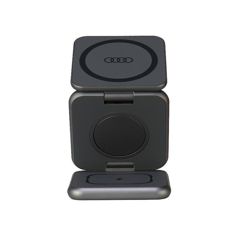 Audi Big Logo foldable inductive charger 3in1 0 - gray