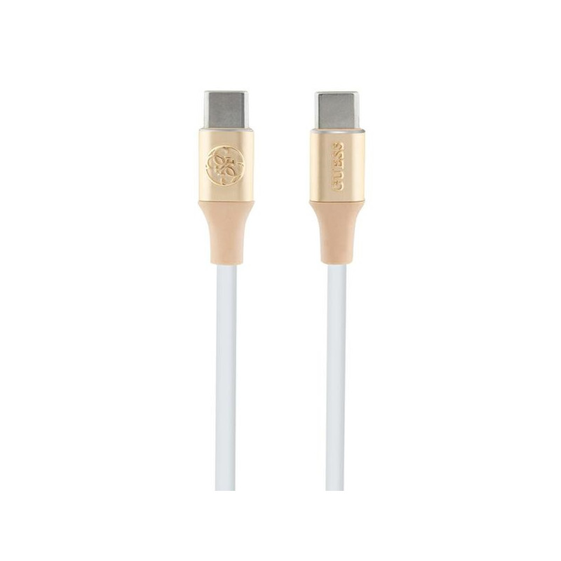 Guess Ebossed Logo USB-C / USB-C Cable 1.5m Fast Charging - Gold