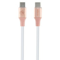 Guess Ebossed Logo USB-C / USB-C Cable 1.5m Fast Charging - Pink