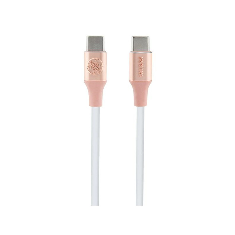 Guess Ebossed Logo USB-C / USB-C Cable 1.5m Fast Charging - Pink