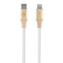 Guess Ebossed Logo USB-C / Lightning cable 1.5m fast charging - gold
