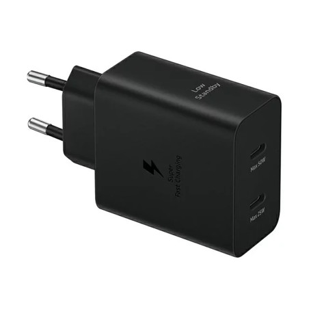 Nabíječka do sítě Samsung Power Adapter Duo EP-T5020XBEGEU 2x USB-C 50W - černá